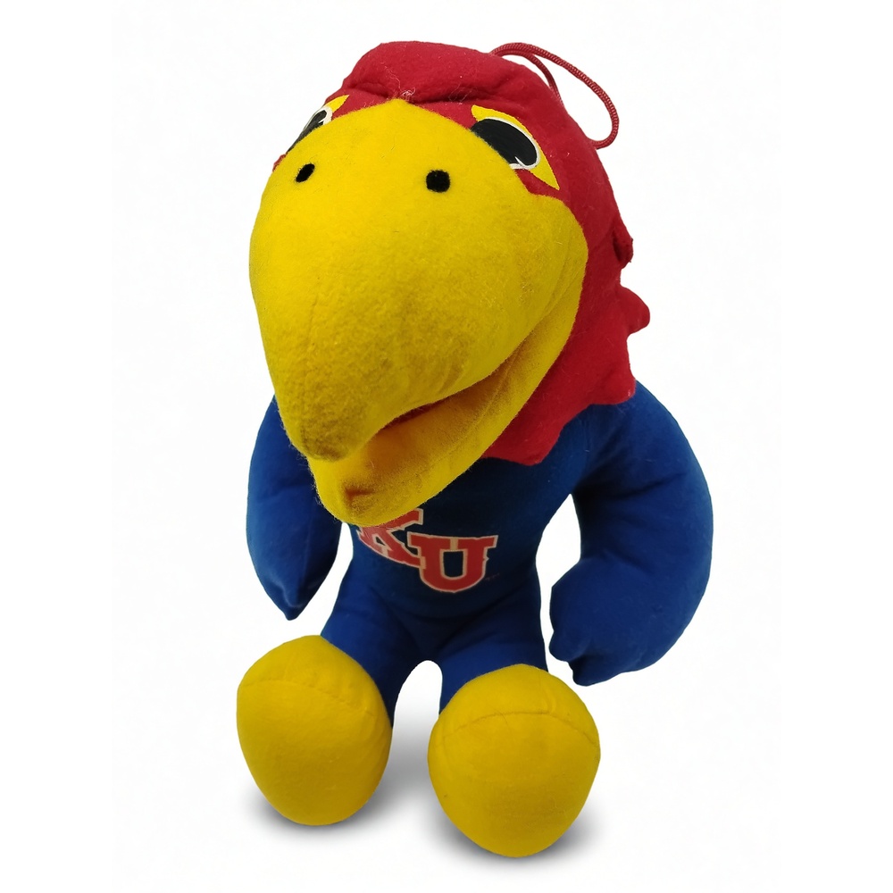 Vintage 1995 Stuffins University of Kansas Jayhawks Plush Mascot KU Jayhawks